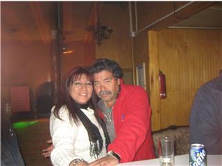 Gloria con el Poroto Reyes (hermano de Edipo)