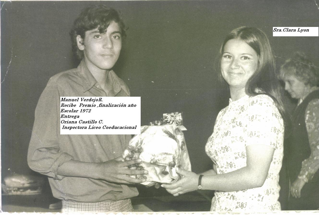 Entrega de premios año 1973 en el Liceo